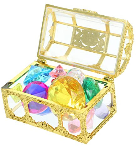 ADOCARN Juguetes De Piscina para Caja del Tesoro Gemas De Buceo Juguete De Piscina con