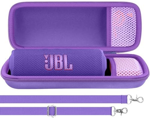 Aenllosi for JBL Flip 7/Flip 6/Flip 5 Portable Bluetooth Speaker Hard Travel Protective Storage Case,Case Only (Purple)