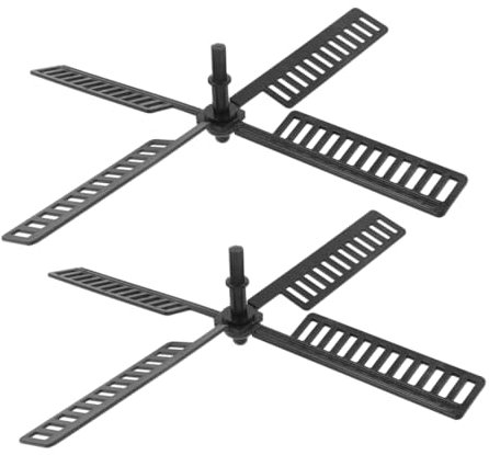 Solar Windmill Replacement Blades Black Waterproof Plastic 2pcs