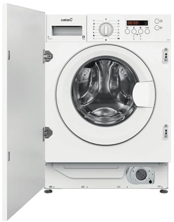 Cata Lavadora Integrable Mueble LI 08015 Gran Capacidad 8 Kg 1400 rpm 16 Programas Lavado Display Bloqueo Seguridad Motor Inverter Color Blanco
