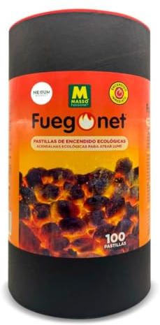 Pastillas de Encendido Ecológicas 100 Unidades | Encendedor Natural para Barbacoas, Chimeneas y Estufas | Sin Olores ni Residuos en los Alimentos | Fácil Uso | Biodegradables Nexum Market