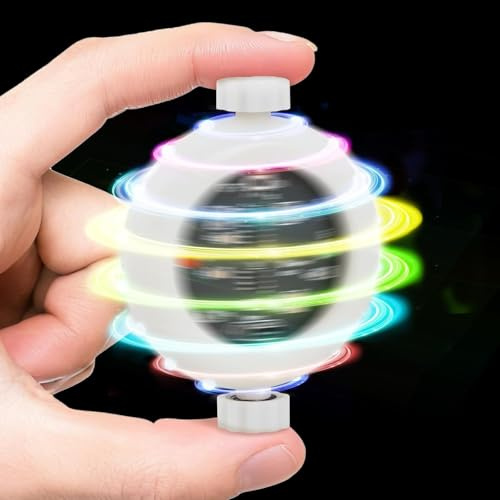 PEMENOL Leuchtender Kreisel Löt Bausatz DIY Bunte RGB Hand Leise Elektronik Kit Bausatz Erwachsene Anfänger Coole Technik Gadgets Geschenk