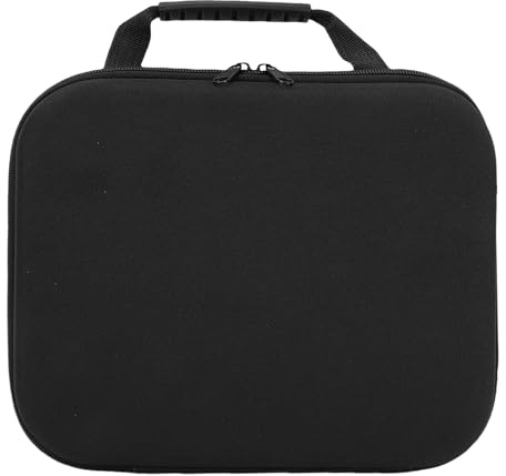 Spacnana Electric Drill Case, Hard EVA Power Tool Storage Bag with Mesh Pocket for Cordless Drill Grinder Scissors and Accessories, Black PU Material