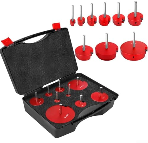 Kit de escariador de PVC 9 piezas, aluminio de 1/2-4 pulgadas para accesorios de PVC CPVC Retiro de tuberías y trabajos de fontanería
