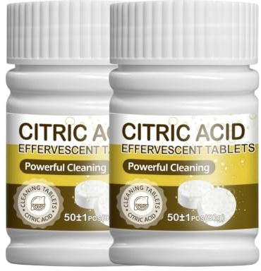 2PCS Oven Cleaner & Kettle Descaler Tablets, Powerful Limescale & Rust Remover for Metal, Coffee Machine Descaler, Stainless Steel Cleaner and Polish for Kitchen