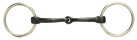 Korsteel Jointed Loose Ring Snaffle Bit 5 inch Grey