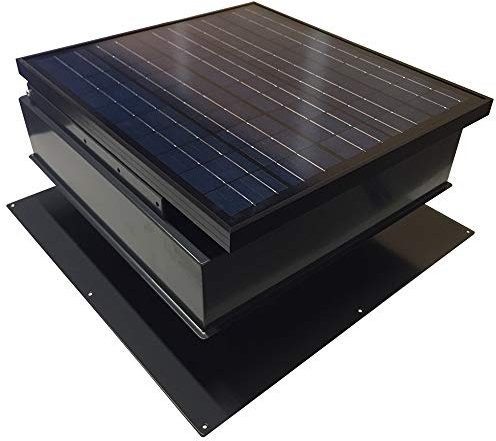 Solar ventilador de ático, para techo 30 W, Negro