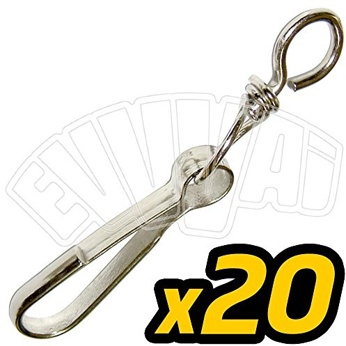 20 Stück – 80 mm Karabinerhaken simplex vernickelt Stahl Karabiner Haken drehbar