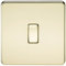 Knightsbridge SF1200PB Screwless 10 A 1-Gang Intermediate Switch, Polished Brass