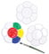 Baker Ross AF994 Flower Paint Plastic Palettes with 7 Wells for Painting and Children's Arts and Crafts Projects (Pack of 3), White, 17cm
