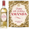 TigerMill Publishing Personalised Gold Effect Wine Labels for Any Occasion or Event, Birthday, Wedding, Engagement, Anniversary, Hen Night, Christmas, Congratulations etc (Gold/Red Type)