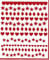 Heart Stars and Diamonds Nail Vinyl Stickers (Multiple colours to choose from) (Red)