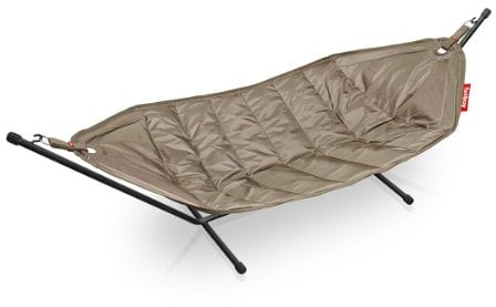 Fatboy® Headdemock Taupe | Hängematte für Zwei mit Gestell | Outdoor geeignet für Garten & Terrasse | 270 x 138 cm