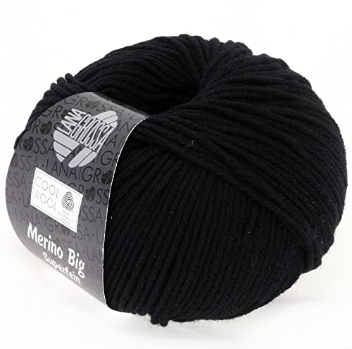 LANA GROSSA Cool Wool Big | Extrafeine Merinowolle waschmaschinenfest und filzfrei | Handstrickgarn aus 100% Schurwolle (Merino) | 50g Wolle zum Stricken & Häkeln | 120m Garn FB 627