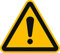 Warnschild: Warnung vor einer Gefahrenstelle Folie 2cm sl LE = 12 Piktogramme/Bogen, Preis/Piktogramm gemäß ASR A 1.3/BGV A8/DIN 4844