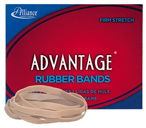 Alliance Rubber 26649 Advantage Rubber Bands Size #64, 1/4 lb Box Contains Approx. 80 Bands (3 1/2 x 1/4, Natural Crepe) Beige