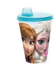 Boyz Toys-Frozen-Bicchiere con cannuccia, colore: azzurro, colore: rosa chiaro