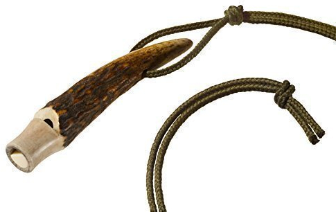 Klaus Demmel Rottumtaler Hundepfeife in Hirschhorn-Optik mit Pfiff, Naturbelassen, Braun, Windinstrument, Musikinstrument, 470633031