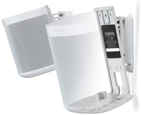 Flexson Supports Muraux pour Sonos One, One SL et Play:1 - Blanc (Paire)