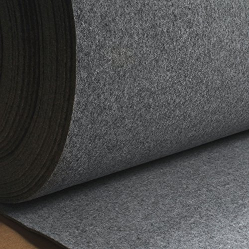 Stoff am Stück Stoff Polyester Filz hellgrau meliert stabil 4 mm dick Bastelfilz 100 cm grau