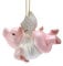 Kurt Adler Noble Gems Glasornament, fliegendes Schwein, 10,2 cm hoch