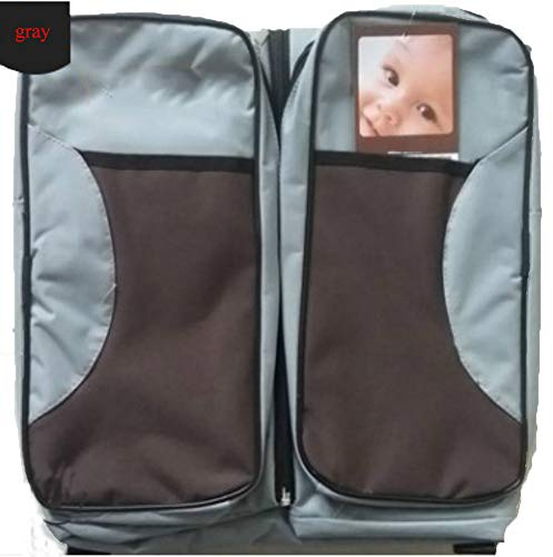 Sac De Lit Pliant Portable Pour Enfant Et Bébé Multifonctions Grande Capacité Sac De Momie Sur Lit De Voyage Portable Gris
