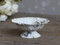 Chic Antique kleine Schale Aufsatz Schale auf Fuß Dekoschale Schüssel Metall antik weiß H 4 x Ø 10 cm Shabby Chic