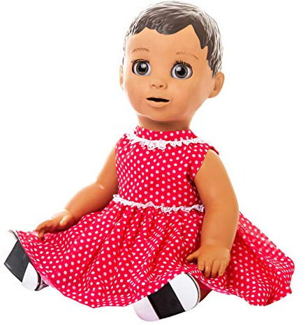 Hot Pink Dotty Party Dress from Uk Frilly Lily .DOLL AND SHOES NOT INCLUDED