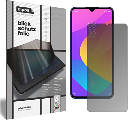 dipos I Protección de la Vista Compatible con Xiaomi Mi 9 Lite Protector de Pantalla Privacy