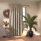 AmeliaHome Blackout Vorhang 140x245 cm Creme 1 St. Kräuselband Verdunkelungsvorhang Blickdicht Fensterdekoration Dekoschal Dekorvorhang Blackout