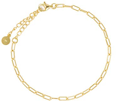 Brandlinger ® Armband Damen Silber 925. Damen Armband vergoldet mit 18 Karat (Gold und Silber), Schmuck für Frauen und Mädchen. Länge verstellbar 16-20cm.