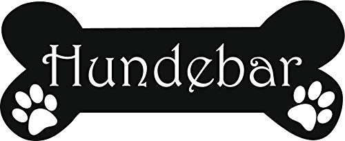 Aufkleber *Hundebar* 50x20 cm Wandtattoo (Schwarz)