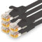 1CONN - 0,25m Netzwerkkabel, Ethernet, Lan & Patchkabel für maximale Internet Geschwindigkeit & verbindet alle Geräte mit RJ 45 Buchse schwarz - 5 Stück
