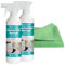 HOTREGA Arbeitsplatten Reiniger Naturstein & Quarz Komposit 1000 ml + Microfasertuch 40 x 40 cm