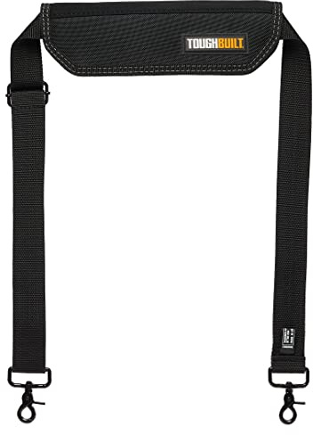 ToughBuilt - Shoulder Tool Bag Strap - Clip on Shoulder Strap, Rugged Construction, Non-Slip Surface, distributes Pressure of Heavy Loads - (TB-55-B-UK)