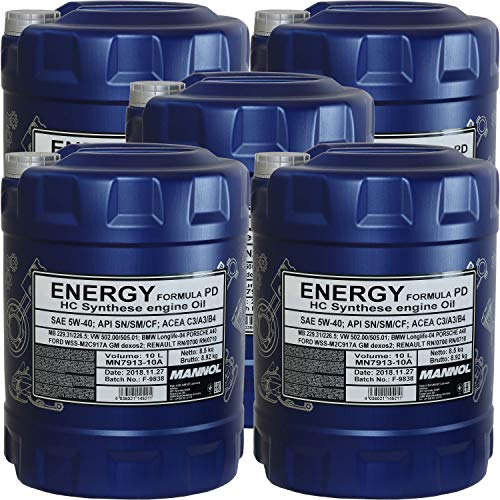 QR-PARTS 69988032 5x10 Liter MANNOL Motoröl Motorenöl Energy Formula PD 5W-40 Engine Oil Öl