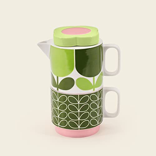 Orla Kiely Block Flower Fern Tea for One Teapot