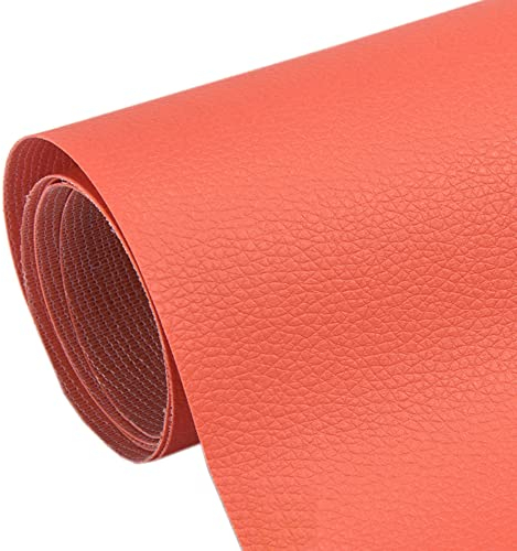 1 Stück 50 x 137 cm DIY Selbstklebende Leder-Flicken Fix Patch Sofa Reparatur Subsidies PU Stoff Aufkleber (Orange)