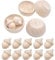JIHUOO 16 Pcs Unfinished Wooden Acorns and Bowls Counting & Sorting Kit Wood Pinch Bowls Handicraft Decor Kit for Painting Art Projects