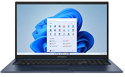 ASUS Vivobook 17 Laptop, Display HD+ da 17,3, CPU Intel Core PENTIUM 8505, grafica Intel UHD, 8 GB di RAM, SSD da 256 GB, Windows 11 Home, blu silenzioso, F1704ZA-DS24