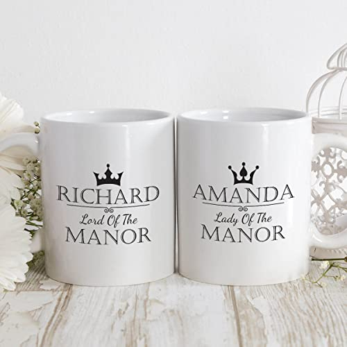 BGExpress Personalised Mug - New Home Owner Gift, Personalised Name Mugs, Custom Gift for Home Owners, First Time Buyers, Couples - Coffee Cup, Kitchenware - Set of 2
