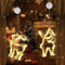 CHMMY Weihnachtsbeleuchtung Fenster LED Weihnachtsmann Elch, Weihnachtsdeko Fenster Lichterkette Batteriebetriebene mit Saugnäpfe, Warmweiß Fensterlicht für Weihnachten Deko, Balkon, Party, Hochzeit