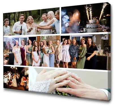 GP TONER Impression personnalisée sur toile avec vos photos collage Votre propre image sur toile avec cadre en bois Impression d'art photo Déco Murale 30x20 cm