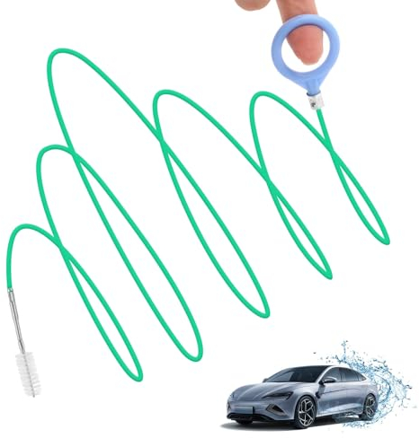 Amaxiu Brosse de Nettoyage de Drain de Toit Ouvrant de Voiture, Flexible de 300 cm en Spirale en Nylon Nettoyeur de Tuyau Long pour Trou de vidange étroit du réfrigérateur pour essuie-Glace
