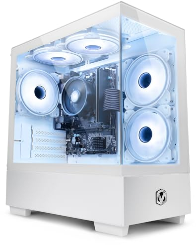 VIBOX VI-91 PC Gamer Blanc • AMD Ryzen 3 3200GE 4,0 GHz • Radeon Vega 8 • 16 Go RAM • 2 to HDD • Windows 11 • WiFi