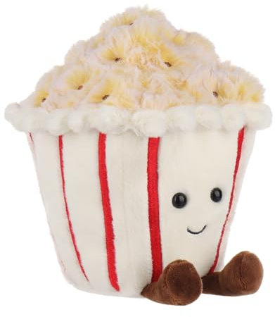 Apricot Lamb Popcorn Lebensmittel Plüschtiere für Kinder, weiche niedliche Kuscheltier für Baby Mädchen und Jungen, Flauschige Popcorn Gelb 20 cm