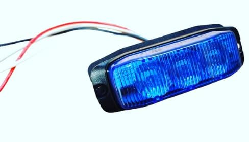 Generisch Blaulicht - Frontblitzer Strassenräumer Heckblitzer Grillblitzer Warnleuchte - 12 bis 24 Volt Dualspannung, blau, LED, ECE-R65 zugelassen - Serie PX3 - Einzelmodul