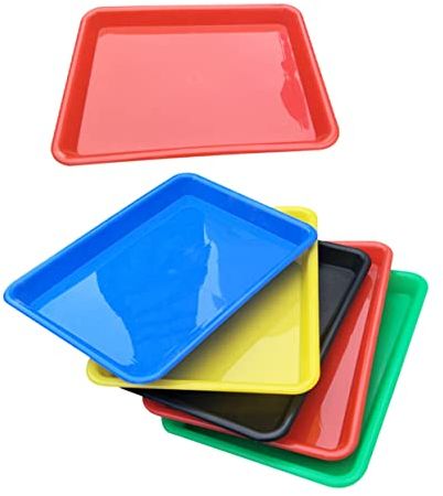 SEWACC 6piezas Bandejas Plásticas Organizador Rectangular Soporte Colores Aleatorios