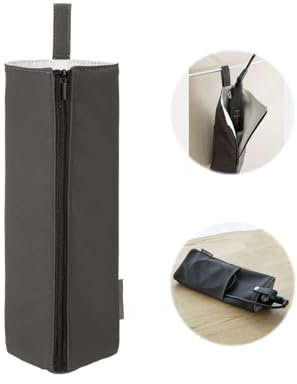 SHIMOYAMA Curling Iron Storage Bag, Heat-Resistant Travel Pouch for Hair Straightener, Portable Hair Tools Organizer Cover, Dark Gray