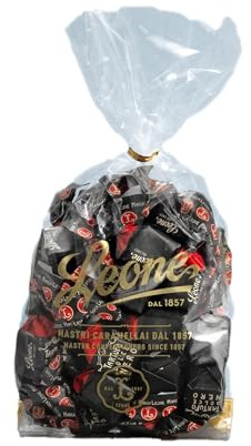 Leone depuis 1857 - Truffe Sucrée Noire – Praline au Chocolat Noir et Noisette - Végan - Sachet Recharge - 500 gr